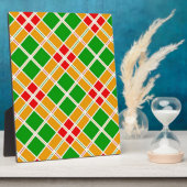 Plaque Photo Accessoire motif jaune argyl vert brillant (Côté)