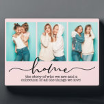 Plaque Photo Accueil Famille Chants Typographie moderne Trois p<br><div class="desc">Ce design moderne présente trois de vos photos préférées avec le texte "maison - l'histoire de qui nous sommes et une collection de toutes les choses que nous aimons" dans la typographie moderne #photo #cadeaux #cadeaux #cadeaux #cadeaux #cadeaux #giftsforher #girly #famille #maison #cadeaux #anniversaire #cadeaux #cadeaux personnalisés #cadeaux</div>