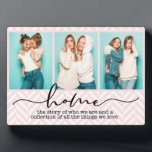 Plaque Photo Accueil Famille Chants Typographie moderne Trois p<br><div class="desc">Ce design moderne présente trois de vos photos préférées avec le texte "maison - l'histoire de qui nous sommes et une collection de toutes les choses que nous aimons" dans la typographie moderne #photo #cadeaux #cadeaux #cadeaux #cadeaux #cadeaux #giftsforher #girly #famille #maison #cadeaux #anniversaire #cadeaux #cadeaux #cadeaux #Noël #cadeaux personnalisés...</div>