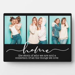 Plaque Photo Accueil Famille Chants Typographie moderne Trois p