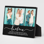 Plaque Photo Accueil Famille Chants Typographie moderne Trois p (Côté)