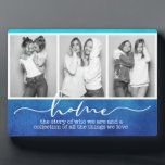 Plaque Photo Accueil Famille Chants Typographie moderne Trois p<br><div class="desc">Ce design moderne présente trois de vos photos préférées avec le texte "maison - l'histoire de qui nous sommes et une collection de toutes les choses que nous aimons" dans la typographie moderne #photo #cadeaux #cadeaux #cadeaux #cadeaux #cadeaux #giftsforher #girly #famille #maison #cadeaux #anniversaire #cadeaux #cadeaux #cadeaux #Noël #cadeaux personnalisés...</div>