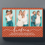 Plaque Photo Accueil Famille Chants Typographie moderne Trois p<br><div class="desc">Ce design moderne présente trois de vos photos préférées avec le texte "maison - l'histoire de qui nous sommes et une collection de toutes les choses que nous aimons" dans la typographie moderne #photo #cadeaux #cadeaux #cadeaux #cadeaux #cadeaux #giftsforher #girly #famille #maison #cadeaux #anniversaire #cadeaux #cadeaux #cadeaux #Noël #cadeaux personnalisés...</div>