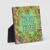 Plaque Photo Accueil Trop Petite Citation Irlandaise Vert Amusa (Recto)