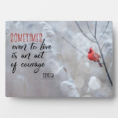 Plaque Photo Acte de courage (Devant)