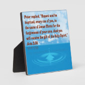 Plaque Photo Actes 2:38 (Recto)