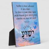 Plaque Photo Actes 4:12 (Côté)