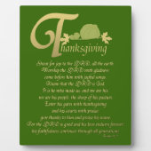 Plaque Photo Action de grâce - Psaume 100 (Devant)