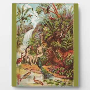 Plaque Photo Adam Et Eve Dans Le Jardin