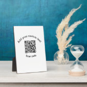 Plaque Photo Add your custom text scan QR code business (Côté)