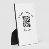 Plaque Photo Add your custom text scan QR code business (Côté)