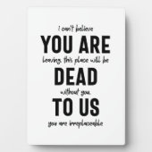 Plaque Photo adieu du collègue, retraite, adieu du collègue, (Devant)