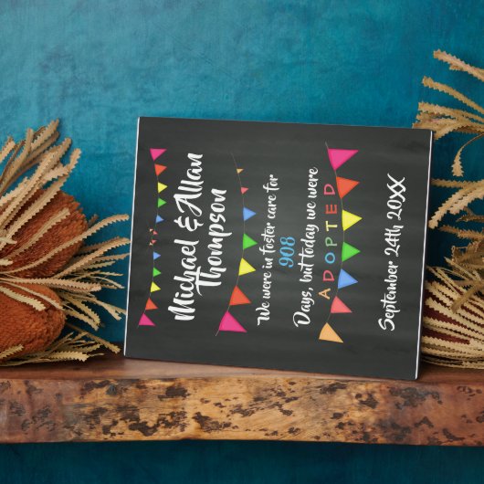 Plaque Photo Adoption From Foster Care Announcment gotcha day (Côté)