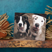 Plaque Photo adorable chiot chien (Côté)