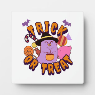 Plaque Photo Adorable Halloween Ghost Trick ou traitement