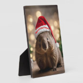 Plaque Photo adorable Noël Wombat, (Côté)