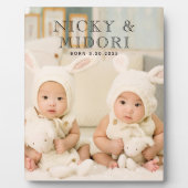 Plaque Photo Adorable Twins Photo (Devant)