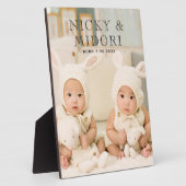 Plaque Photo Adorable Twins Photo (Côté)