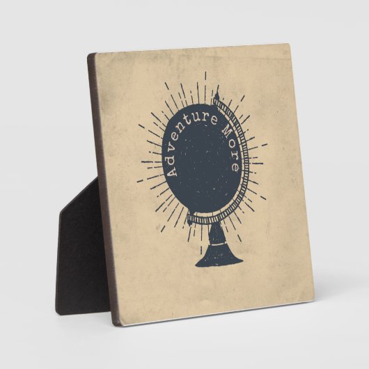 Plaque Photo Adventure More Hipster Globe (Recto)