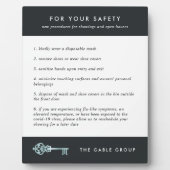 Plaque Photo Affichage immobilier / Sécurité des clients Open H (Devant)