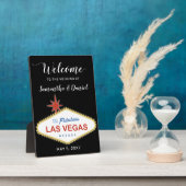 Plaque Photo Affiche de bienvenue Mariage Las Vegas (Côté)