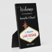 Plaque Photo Affiche de bienvenue Mariage Las Vegas (Côté)