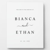 Plaque Photo Affiche de bienvenue Tabletop Mariage simple (Devant)