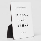 Plaque Photo Affiche de bienvenue Tabletop Mariage simple (Côté)