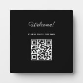 Plaque Photo Affiche de bienvenue WIFI avec code QR (Devant)