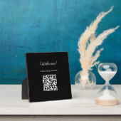 Plaque Photo Affiche de bienvenue WIFI avec code QR (Insitu)