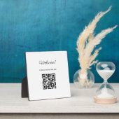 Plaque Photo Affiche de bienvenue WIFI avec code QR (Insitu)