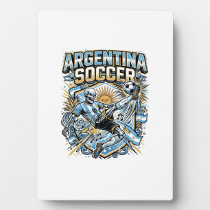 Plaque Photo Affiche de l'Argentine Football Squelette Nations