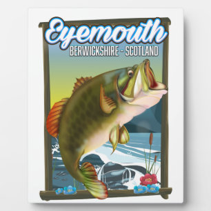 Plaque Photo Affiche de pêche d'Eyemouth Berwickshire Écosse. P
