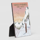 Plaque Photo Affiche de ski des Pyrénées françaises (Côté)