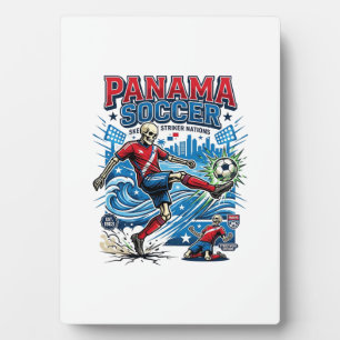 Plaque Photo Affiche de style de squelette de football de Panam
