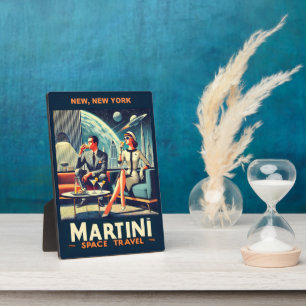 Plaque Photo Affiches de voyage dans l'espace Martini, New York