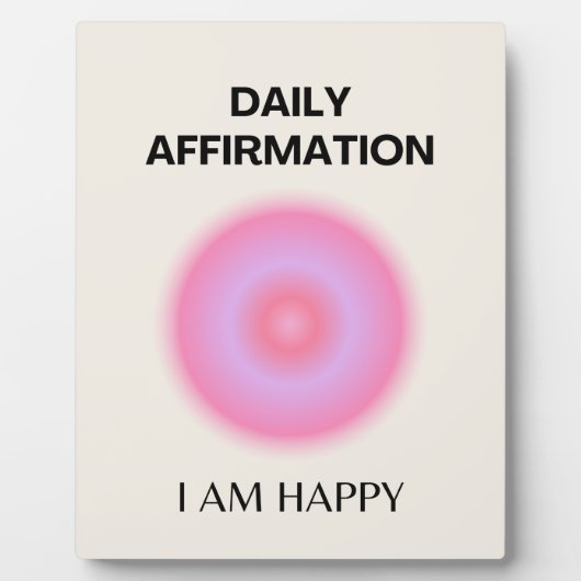 Plaque Photo Affirmation quotidienne Spirituelle Positive (Devant)
