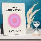 Plaque Photo Affirmation quotidienne Spirituelle Positive (Côté)