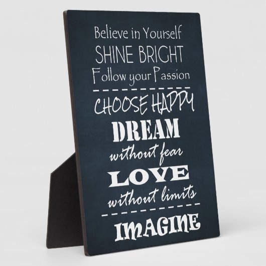 Plaque Photo Affirmations de devis motivationnelles (Côté)