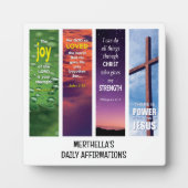 Plaque Photo AFFIRMATIONS DE LA BIBLE chrétienne personnalisée (Devant)