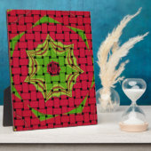 Plaque Photo African Lovely Design rouge tissé (Côté)