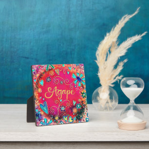 Plaque Photo Agape Joli Inspirationnel Rouge Inspirivity Easel