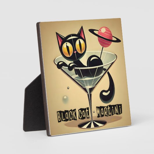 Plaque Photo Âge atomique Futuriste de l'espace Noir Cat Martin (Recto)