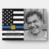 Plaque Photo Agent de police Memorial Keepsaké photo (Devant)