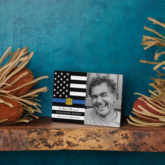 Plaque Photo Agent de police Memorial Keepsaké photo (Côté)