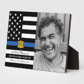 Plaque Photo Agent de police Memorial Keepsaké photo (Côté)