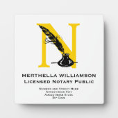 Plaque Photo AGENT DE SIGNATURE NOTAIRE Monogramme (Devant)