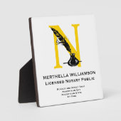 Plaque Photo AGENT DE SIGNATURE NOTAIRE Monogramme (Recto)