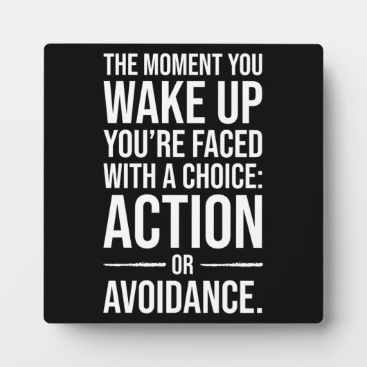 Plaque Photo Agir - Gymnase, Hustère, Motivation du succès (Devant)