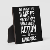 Plaque Photo Agir - Gymnase, Hustère, Motivation du succès (Recto)